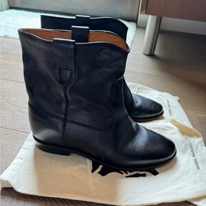 Isabel marant black leather boots EU 40